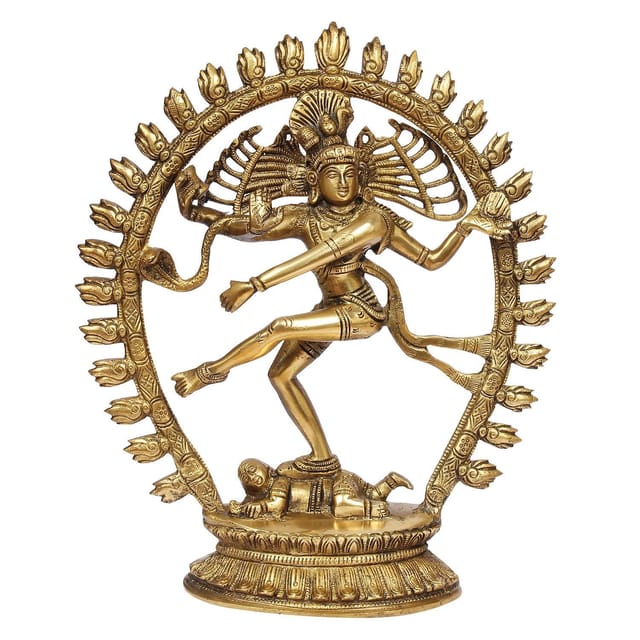 ARTVARKO Large Brass Shiva Idol Statue Mahakala Shiv Murti in