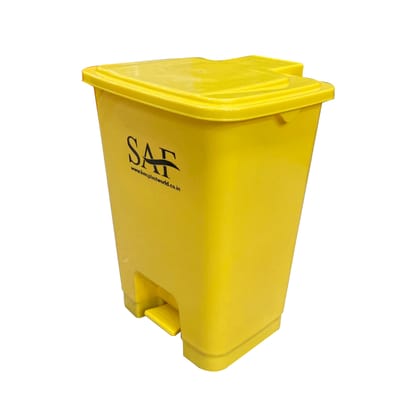 Saf PLASTIC PEDAL BIN 15 LITERS (Yellow)