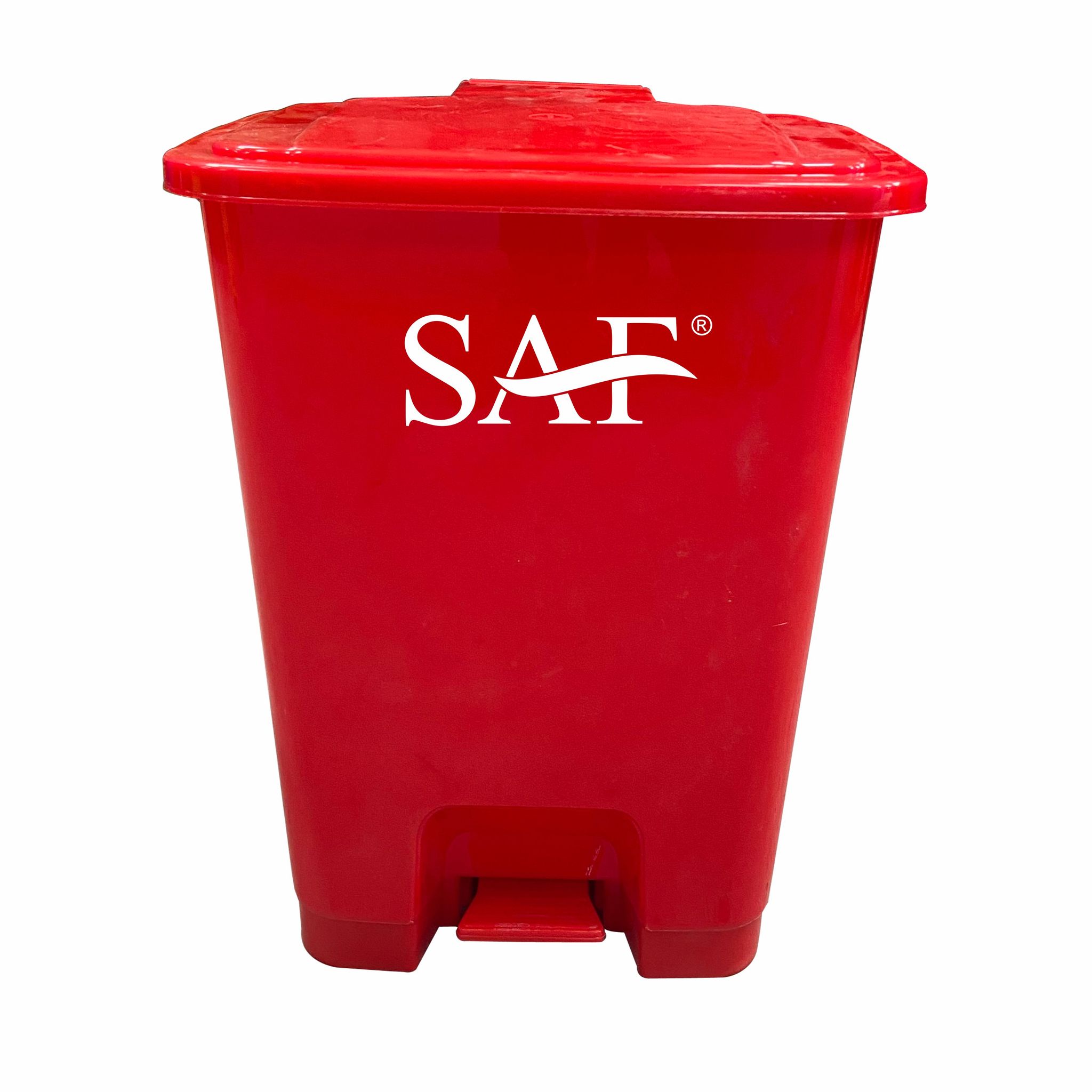 Saf PLASTIC PEDAL BIN 15 LITERS (Red)