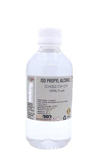 CERO ® IPA Iso Propyl Alcohol 99.9% Pure [(CH3)2-CH-OH] CAS: 67-63-0 (250ml)