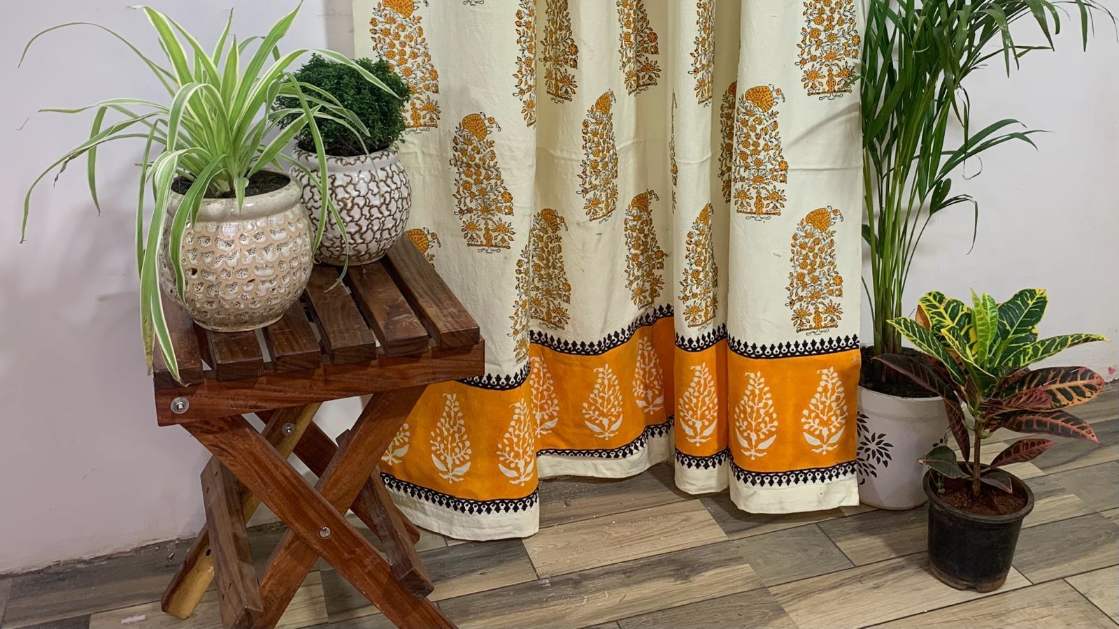 Elegant Block Printed Curtain