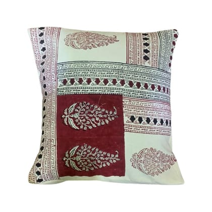 Embellished Block Print Cushion Cover