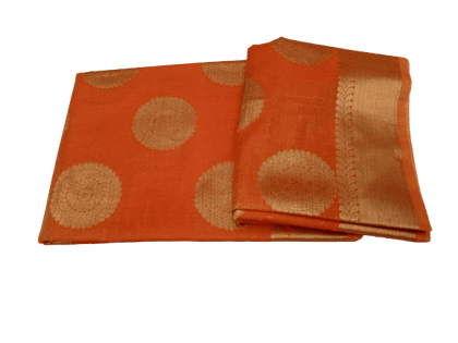 Orange Coloured Kanchipuram Silk Saree