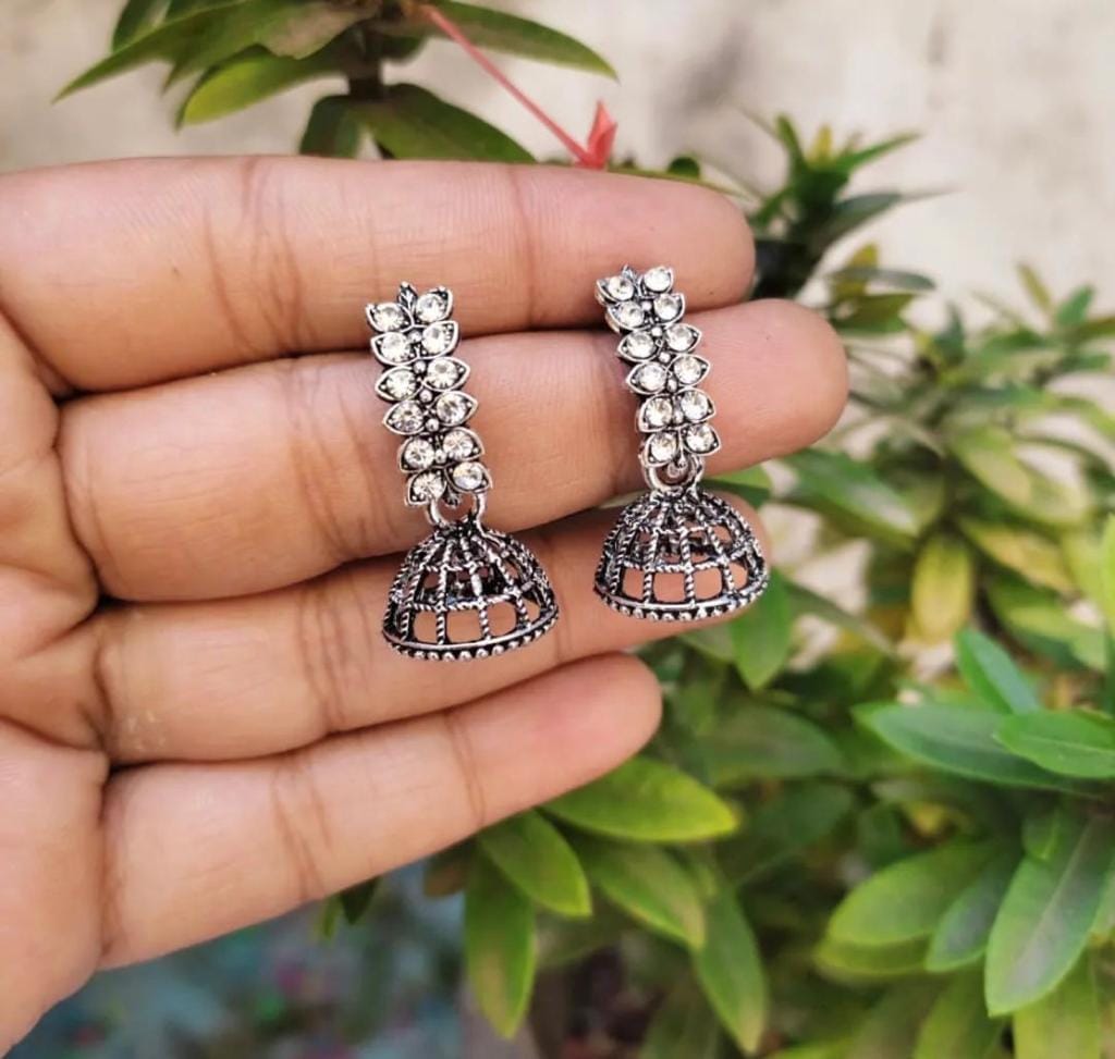 Oxidised Jhumki Earrings pack -4 pair for women and girls