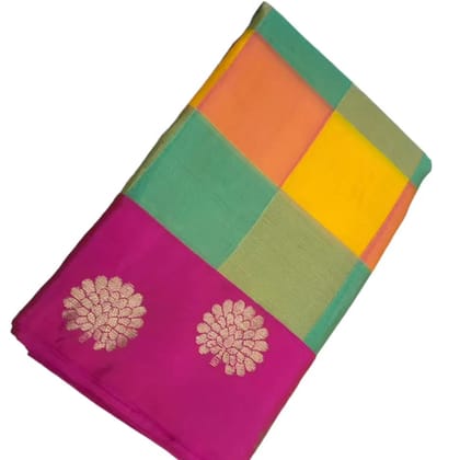 Multicolor Cotton Silk Saree