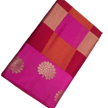 Kanjivaram Silk Rani Color Saree