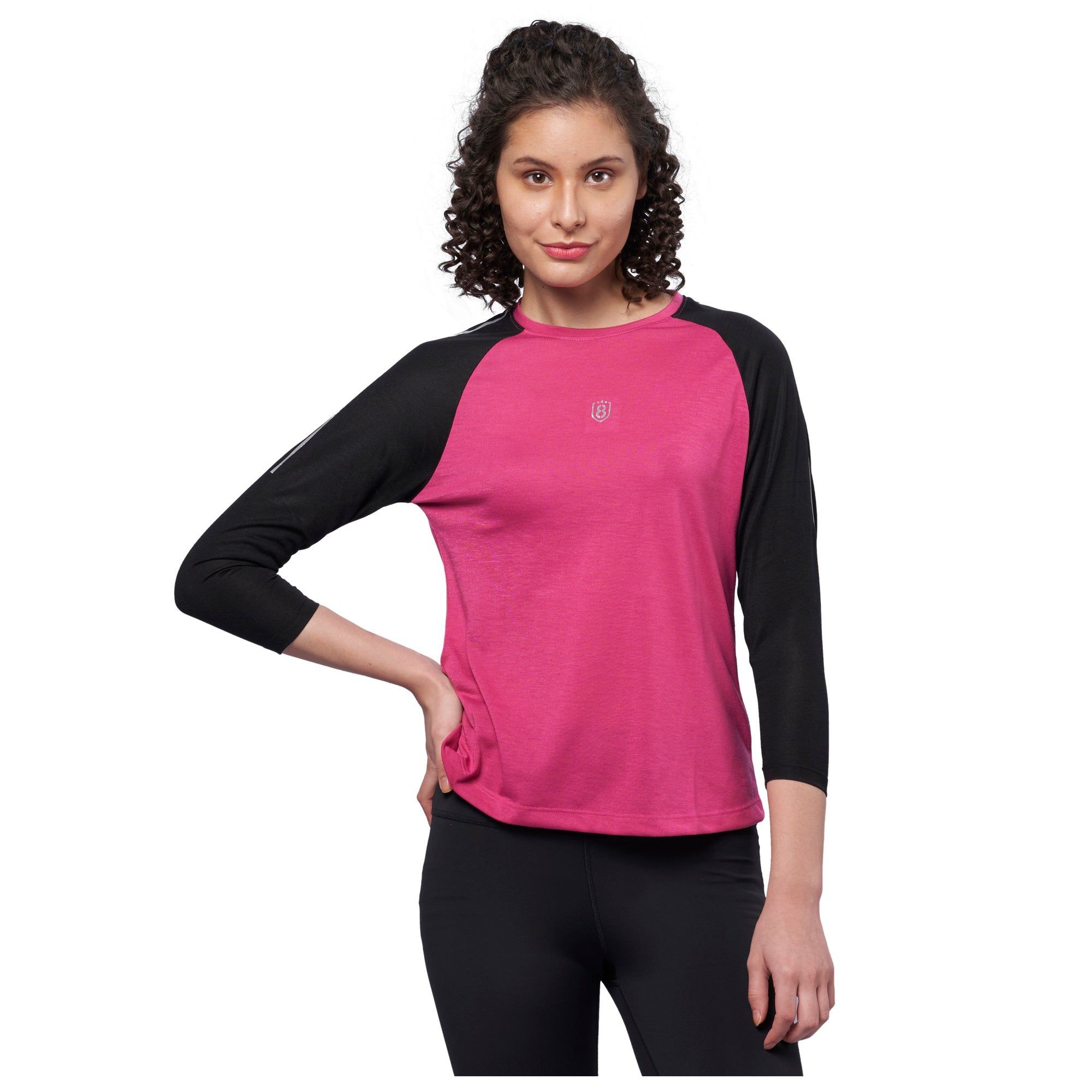 DOMIN8 Women's Raglan Full Sleeve Outdoor Training T-Shirt