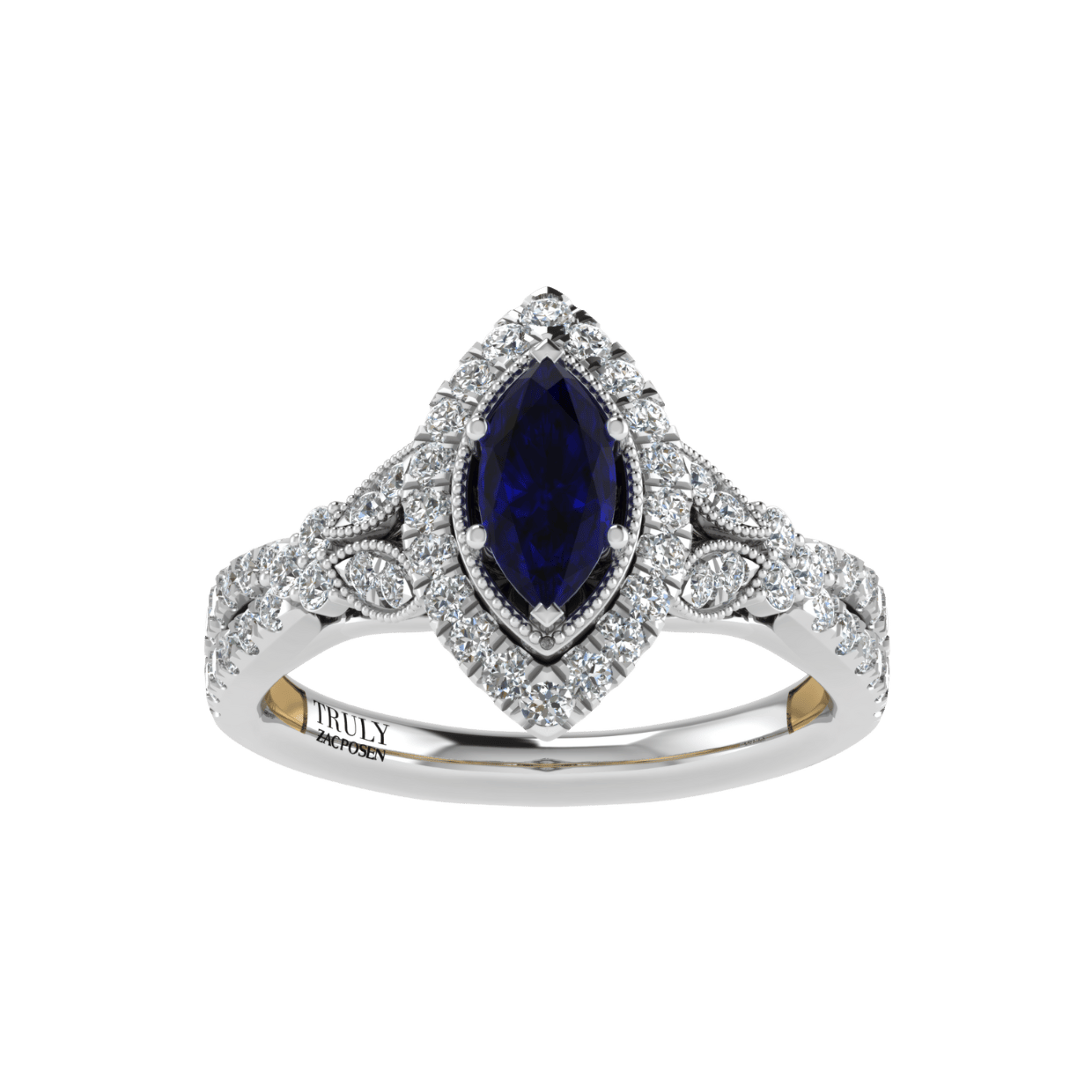 Majestic Sapphire Encrusted Diamond Ring