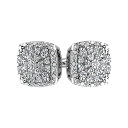 Diamond Cushion Earrings