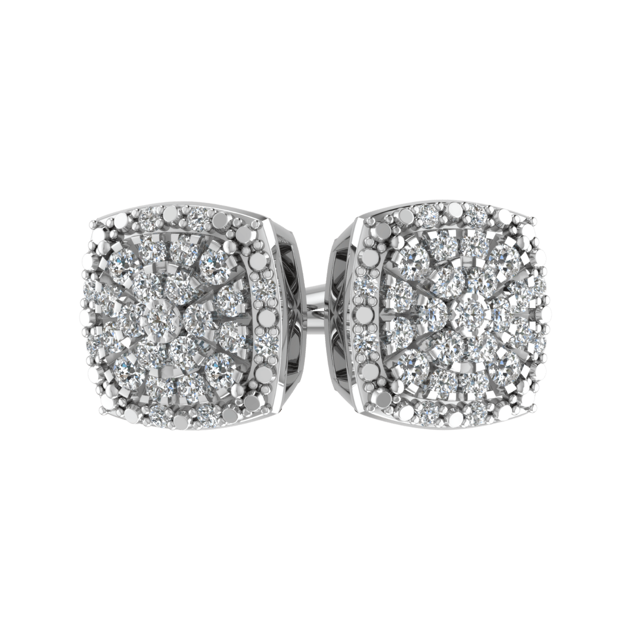 Diamond Cushion Earrings