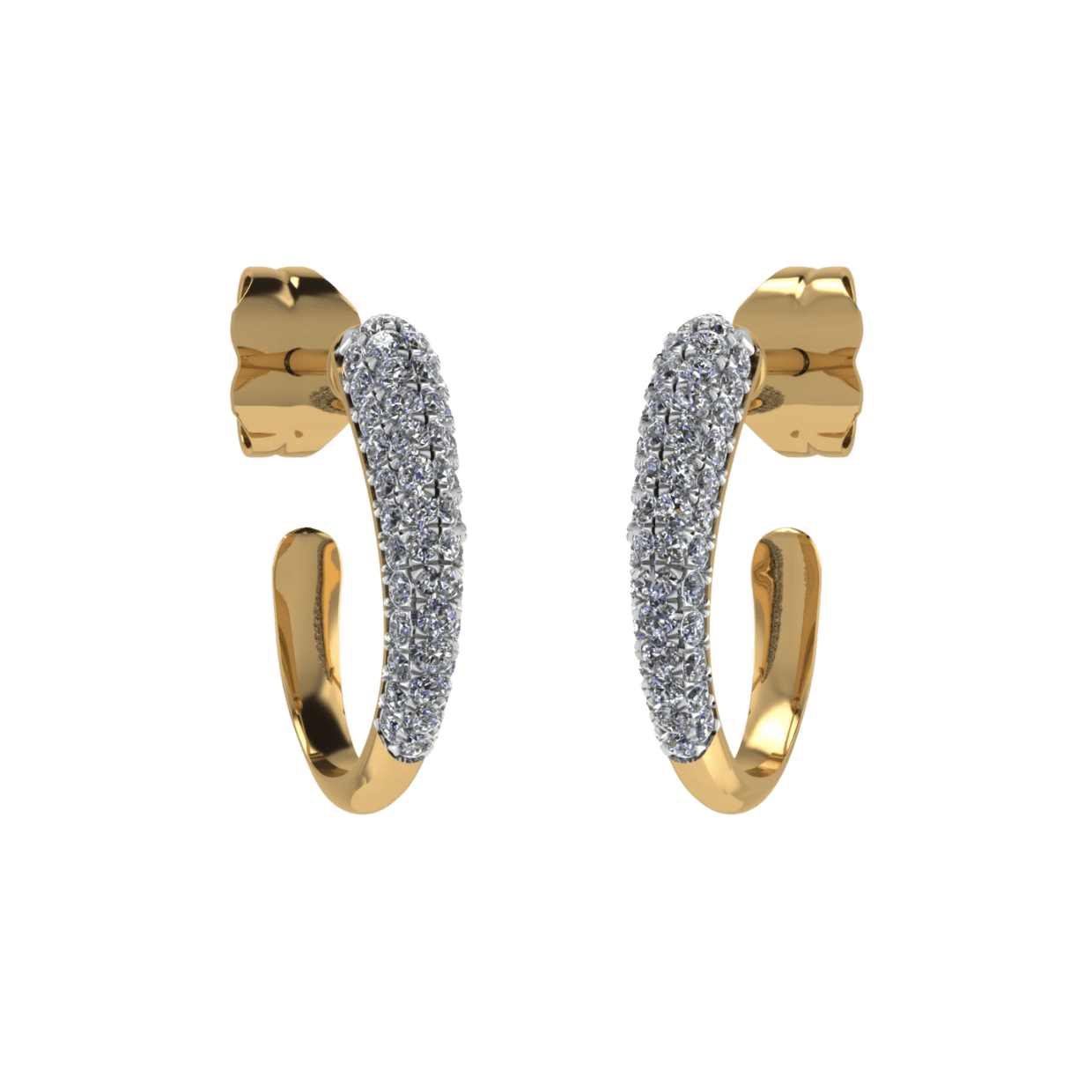 Classy Diamond Hoop Earrings