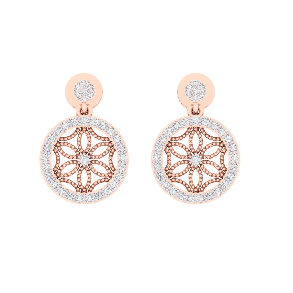 Snowflake Diamond Earrings