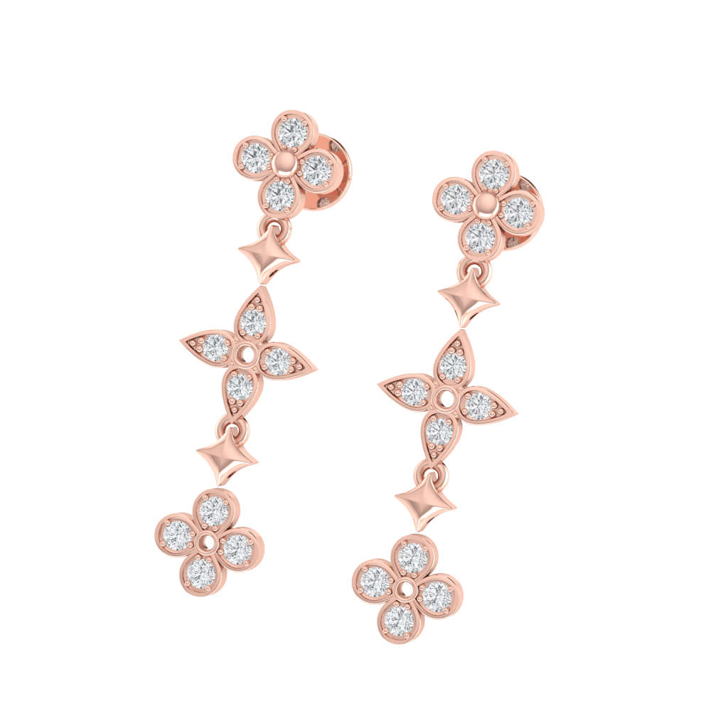 Dangly Floral Earrings