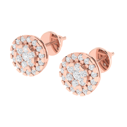 Diamond Flower Earrings