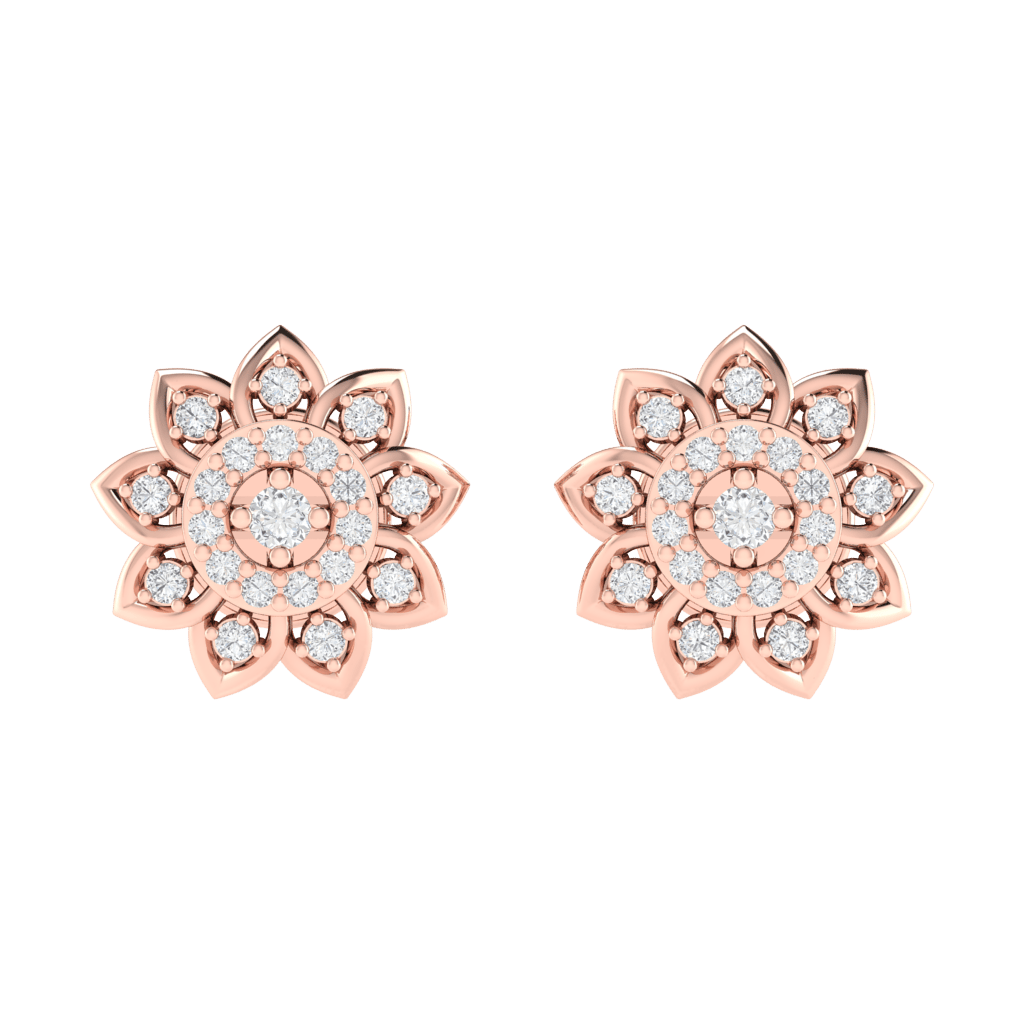 Floral Diamond Earrings