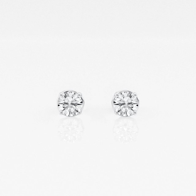 18ct white gold diamond cluster pear shape stud earrings | Cerrone