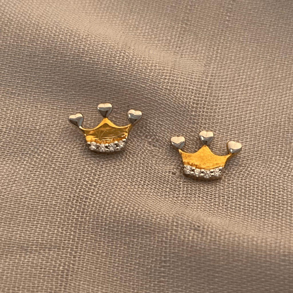 Small Crown Earrings