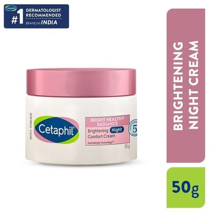 Cetaphil Brightening Night Cream with Niacinamide reduces Dark spots, Dermatologist Tested (50gm)