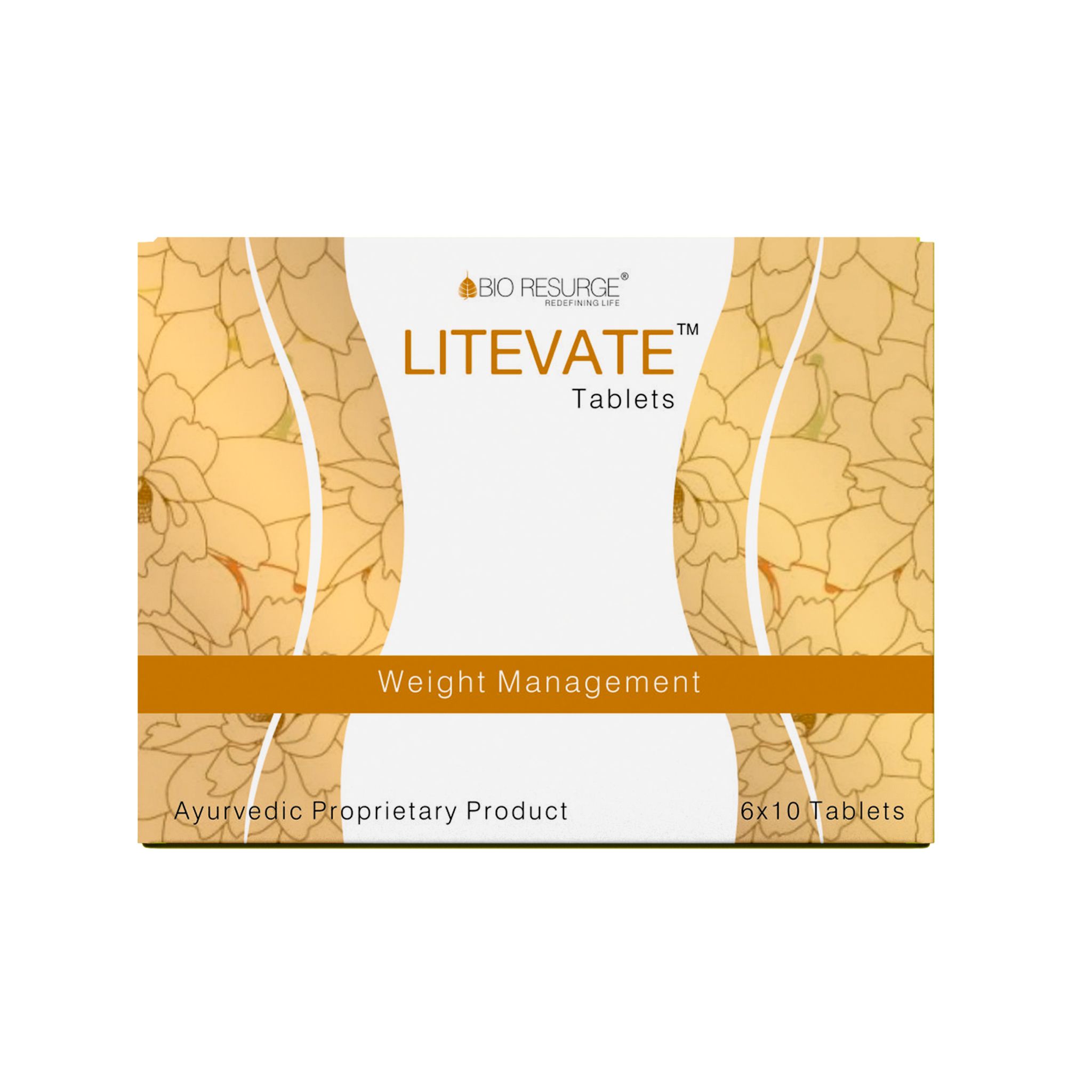 Bio Resurge Life Litevate Tablet for weight Management and weight loss, faster metabolism and reduced water retention (Pack of 1, 60 Tablets)