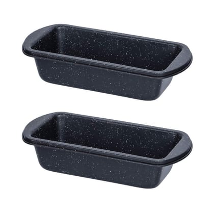 Femora Black Carbon Steel Non-Stick Coated Baking Loaf Pan(Small) (23 x 12 x 6 cm)