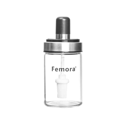 Femora FMBRSHJR04 Glass Jar - 250ml, Set of 4, Transparent