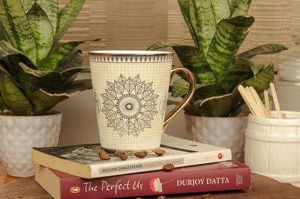 Homefrills Premium Studio Pottery Mughal Art Design Ceramic Cups