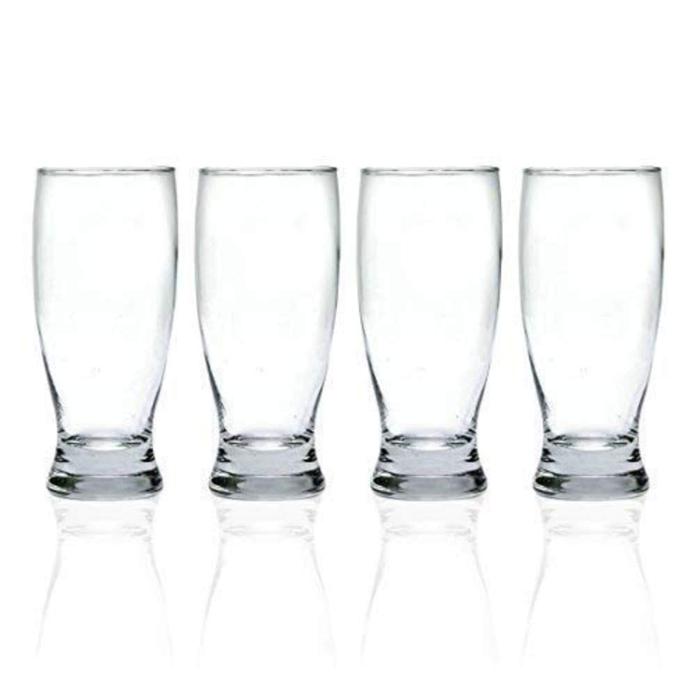 Frabjous Clear Glass Shorter Ball Glass Juice Tumbler Glass Set,250 ML, Set of 4