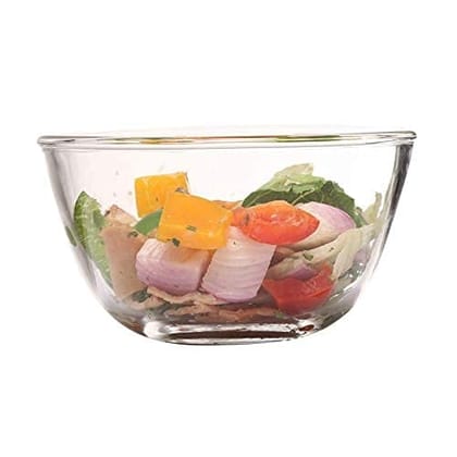 Femora Borosilicate Glass Microwave Safe Mixing Bowl 2650 ML(2650 ML, 1, Transparent)