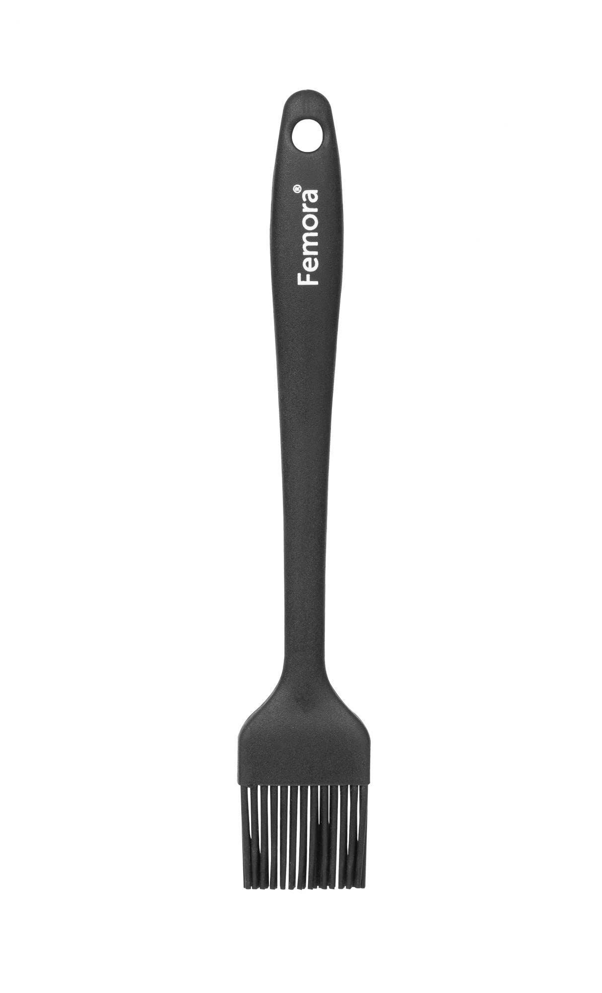 Femora Premium Virgin Silicone Basting Brush with Grip Handle, Black