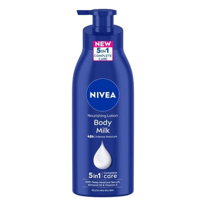 NIVEA Nourishing Body Milk Body Lotion | 48 H Moisturization | With 2X Almond Oil | Smooth And Healthy Looking Skin |For Very Dry Skin | 200 ML