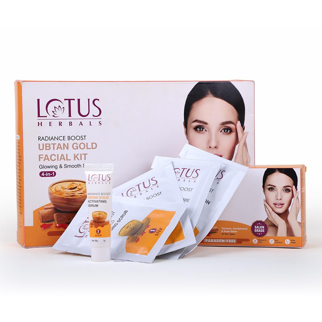 Lotus Herbals Radiance Boost Ubtan Gold Facial Kit 47GM