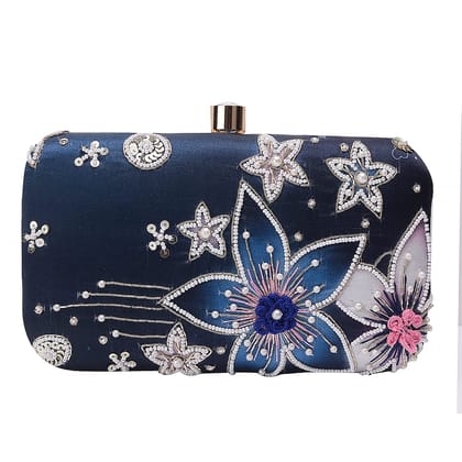 Womens hand embroided beaded clutch cum sling