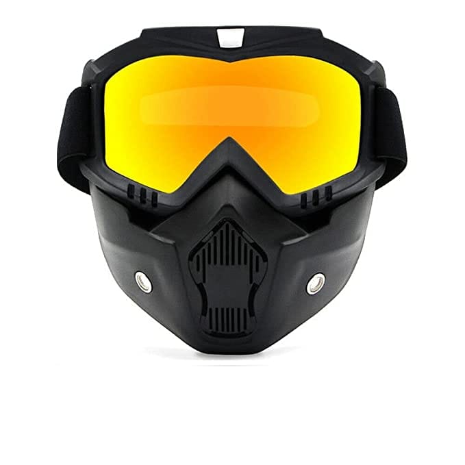  Unisex Motorcycle Goggles Detachable Mask UV400 Protection Off-Road ATV Dirt Bike Motocross Ski Snowmobile Eyewear