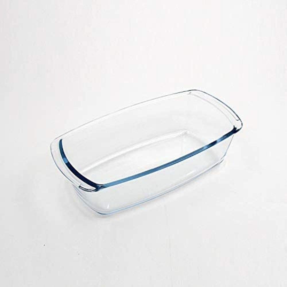 Saaikee Borosilicate Transparent Glass Pan Baking Dish Microwave Oven Safe, 1800 ml