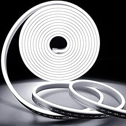 DAYBETTER� Neon Rope Light Silicon DC Light (5 Meter/16.4 Feet) or Indoor and Outdoor Flexible Waterproof Decorative Light with 12v DC Adapter Include- White