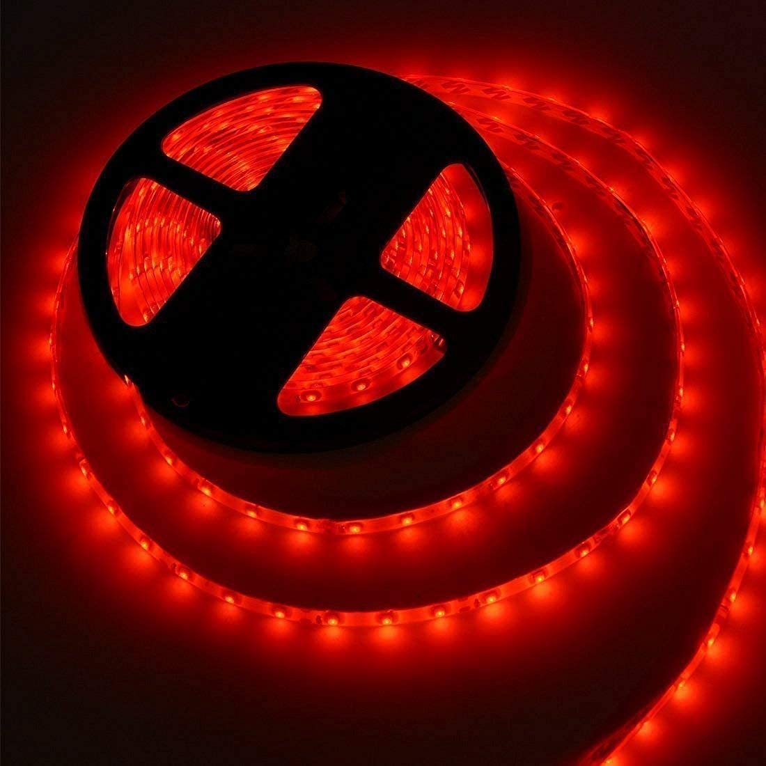 DAYBETTER� 4 Meter 2835 Cove Led Light Non Waterproof Fall Ceiling Light for Diwali,Chritmas Home Decoration with Adaptor/Driver (Red,60 Led/Meter) | VD-S-13