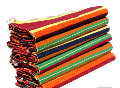 Mandhania Pure Cotton Multicolour Strips Dining Carpet (1.5 x 9.5 ft ) - Pack of 4