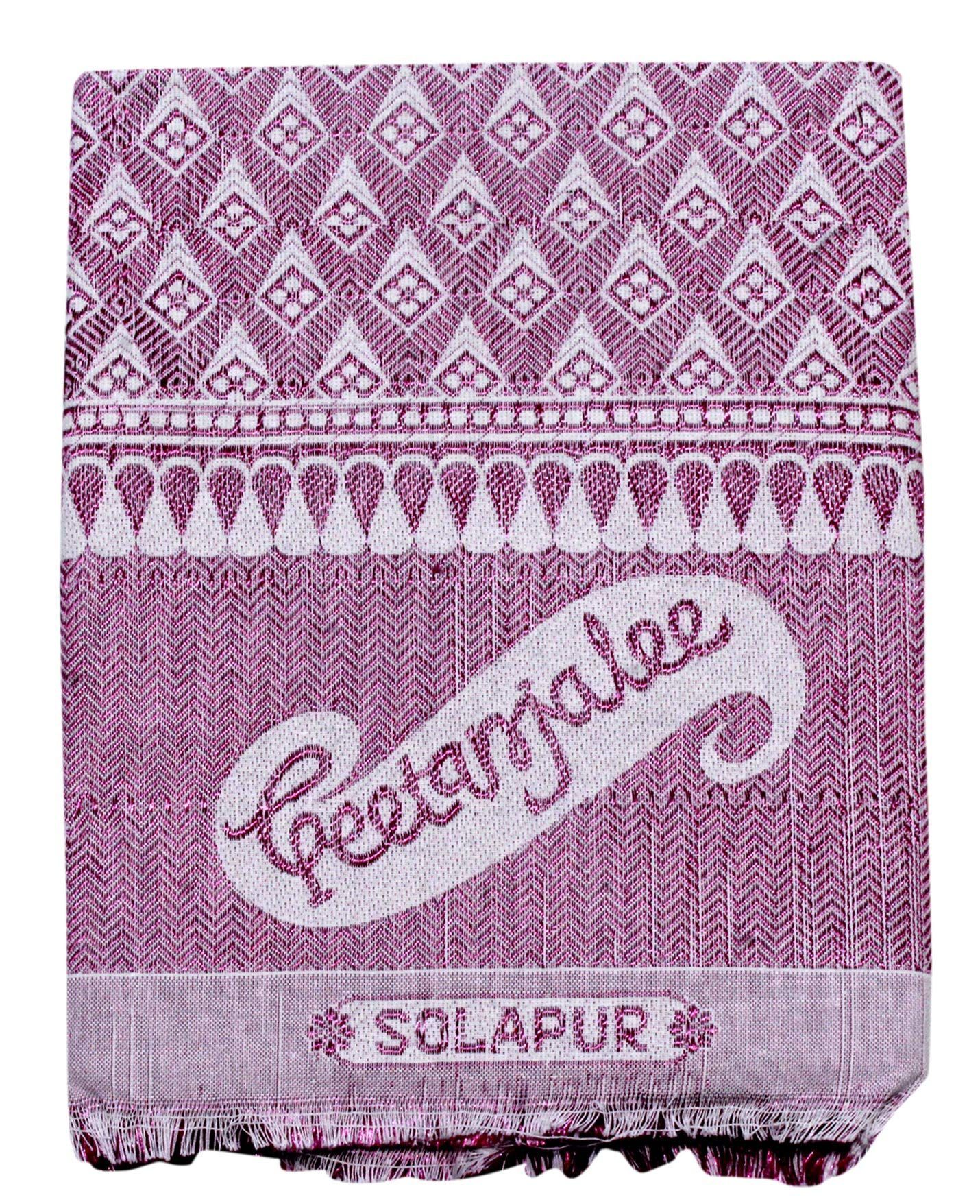 Mandhania Solapur Chaddar Single Blanket Cotton,Rayon�& Viscose Pack of 1 - Purple