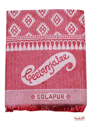 Mandhania Solapur Chaddar Single Blanket Cotton,Rayon�& Viscose Pack of 1 - Pink