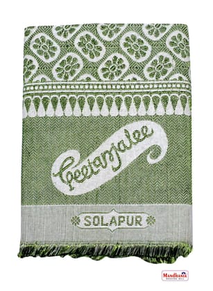 Mandhania Solapur Chaddar Single Blanket Cotton,Rayon�& Viscose Pack of 1 - Green