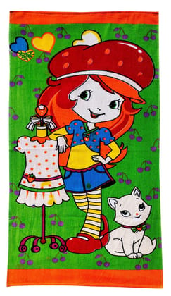 Mandhania Cotton Cartoon Printed Bath Towels for Boys and Girls (110 X 55 Cms or 44 X 22 Inches)