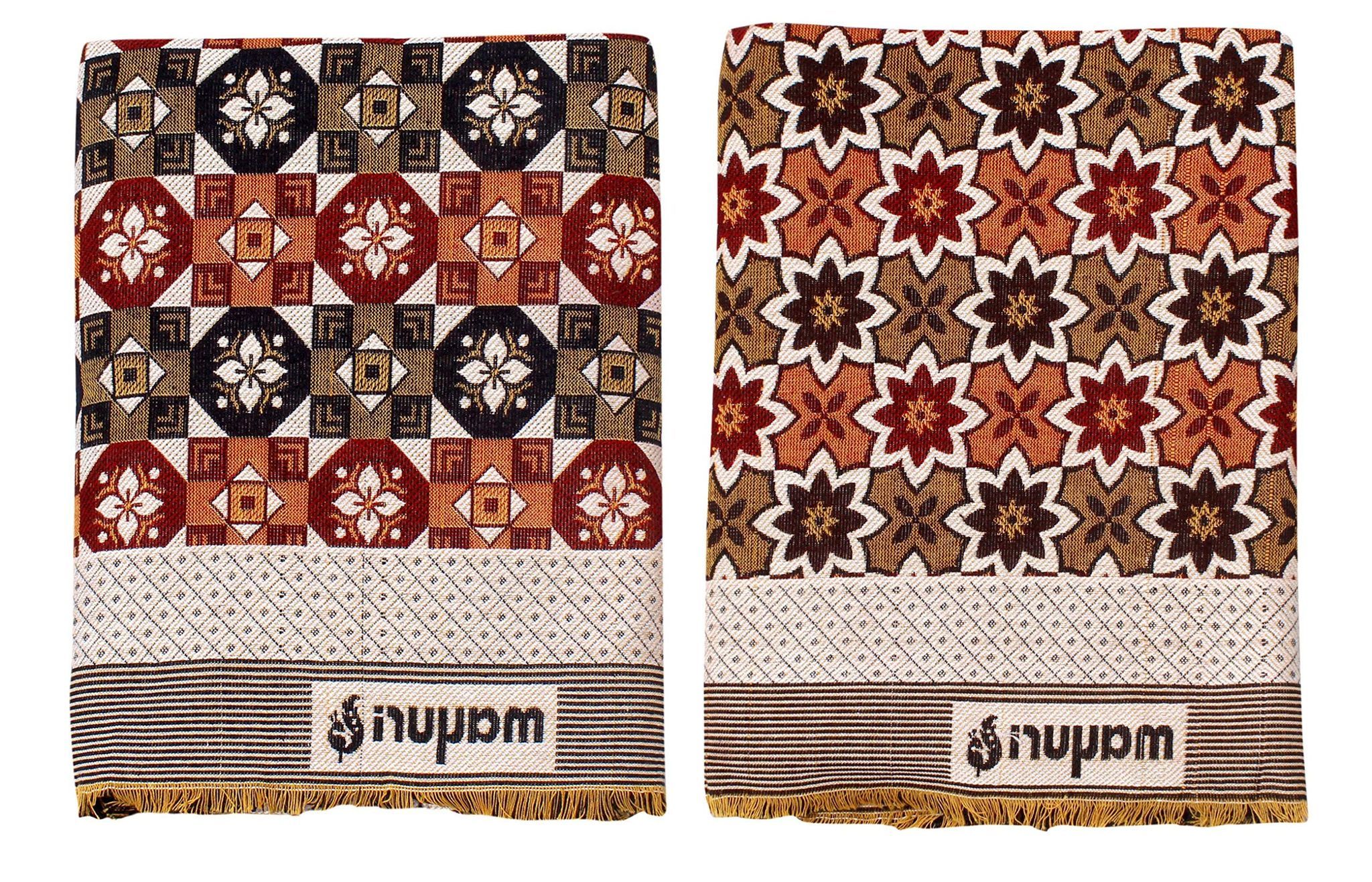 Mandhania MayurPankh 3D Solapur Chaddar 100% Cotton Dailyuse Single Bed Blanket Pack of 2 (202)