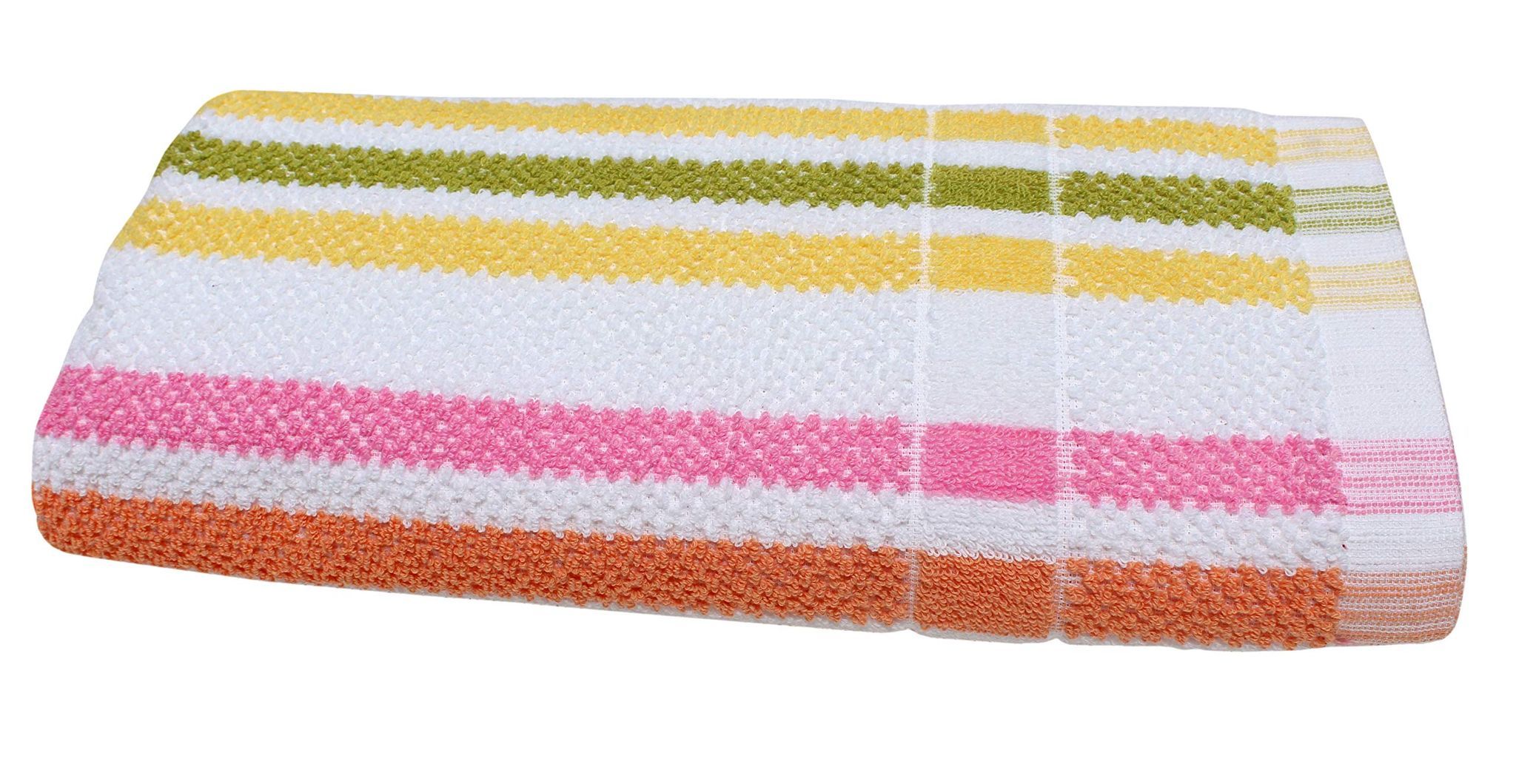 Mandhania Paradise Stripe Premium Cotton Exotic Large Bath Towel 450 GSM (75x150cm) Pack of 1