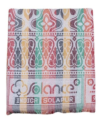 Solance Mandhania Indica Cotton Solapur Chaddar Blanket Single Bed Full Size Pack of 1