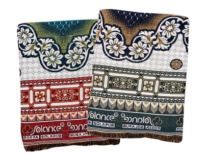 Solance by Mandhania Solapur Chaddar Cotton Blanket, Bed Sheet Single Bed Full Size Pack of 2 (PCSS207)