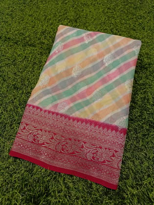 Satrangi Rambo Printed Barroso Soft Silk saree