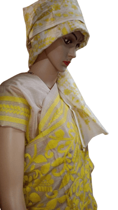 KANTHA STITCHED TASAR SARI