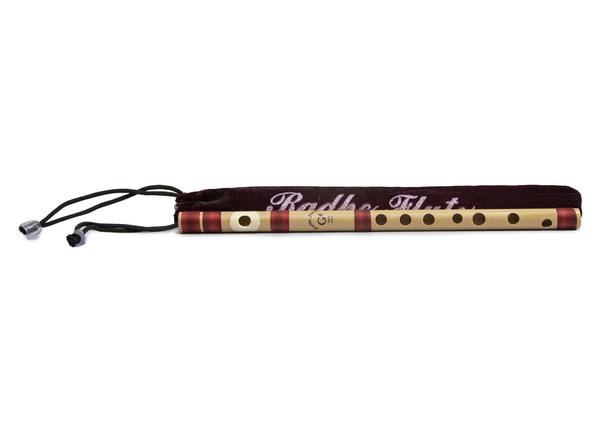 Radhe Flutes PVC Fiber G Sharp Bansuri Higher Octave RIGHT Handed With VELVET COVER