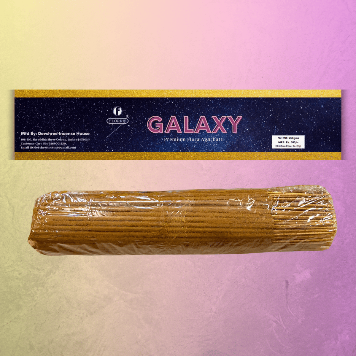 Florris Galaxy Exclusive Flora Incense Sticks Gold Box 250g (Pack of 1)