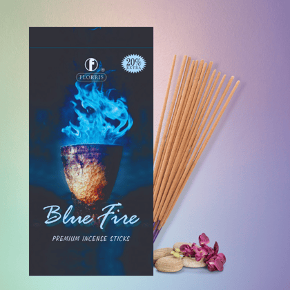 Florris Blue Fire Premium Agarbatti For Aromatic Environment 120g (Pack of 4)